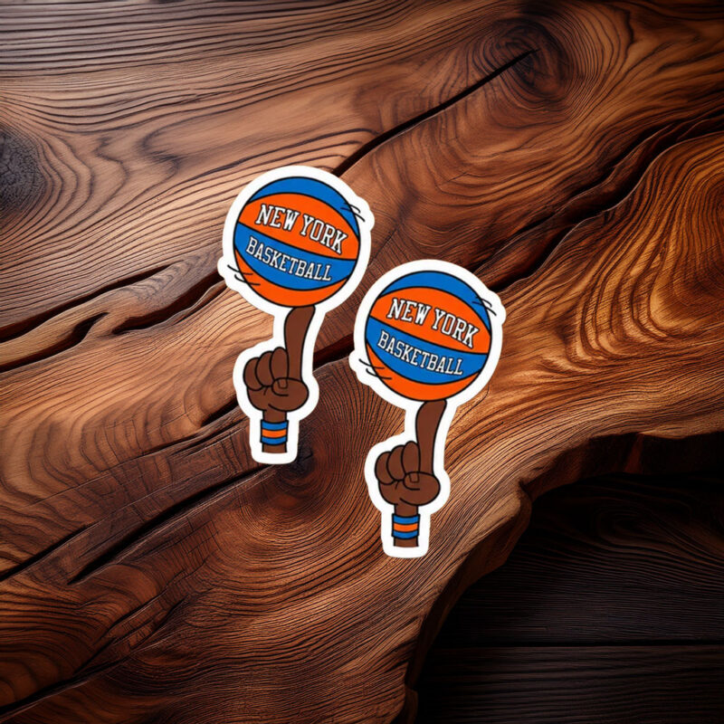 New York Basketball Finger Spin Sticker