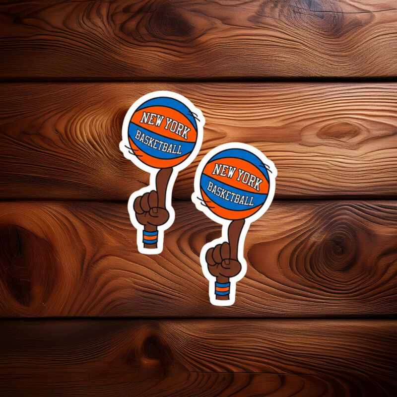 New York Basketball Finger Spin Sticker