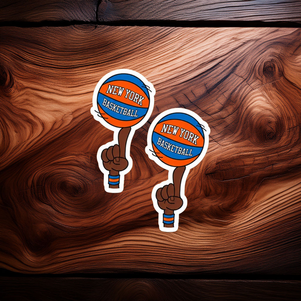New York Basketball Finger Spin Sticker