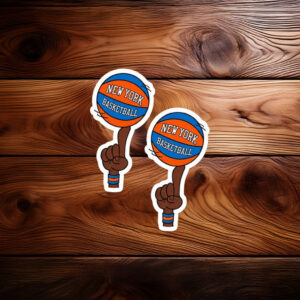 New York Basketball Finger Spin Sticker