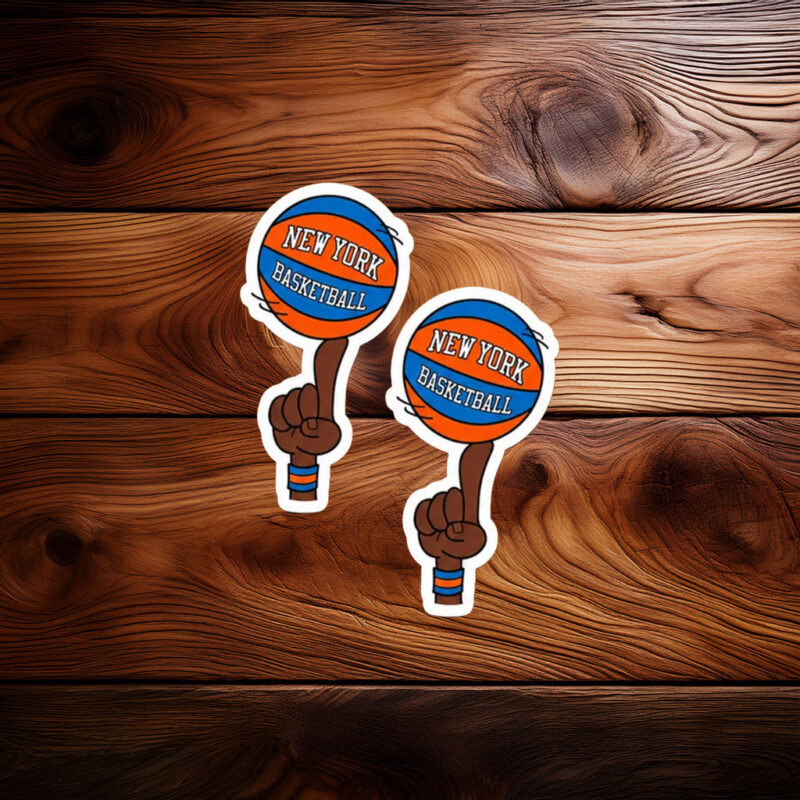 New York Basketball Finger Spin Sticker