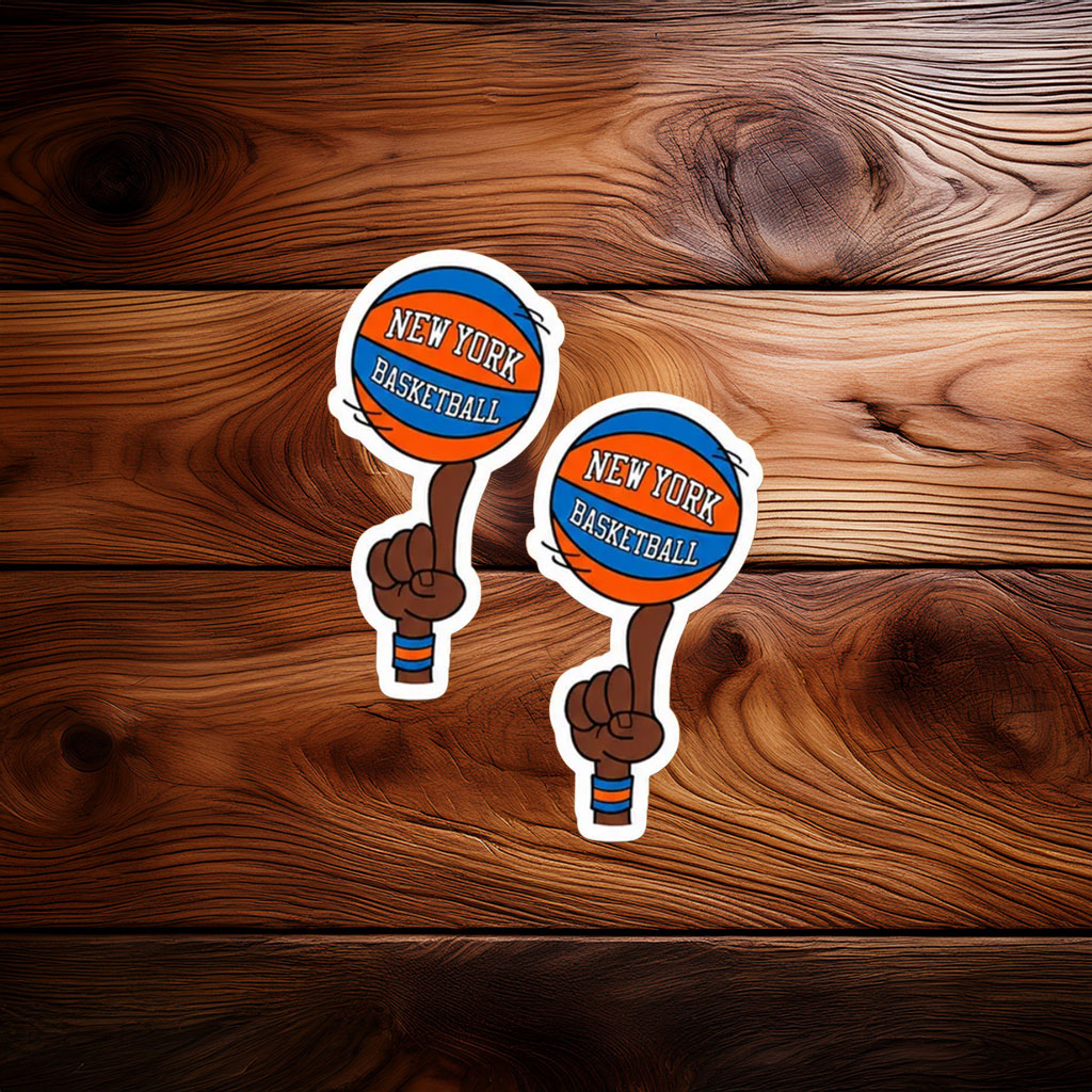 New York Basketball Finger Spin Sticker