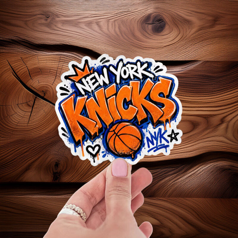 New York Knicks Graffiti Sticker – Basketball Fan Sticker