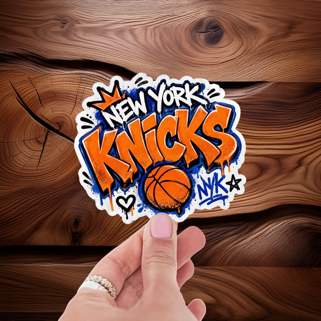 New York Knicks Graffiti Sticker – Basketball Fan Sticker