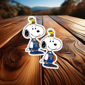 New York Knicks Snoopy Basketball Fan Sticker
