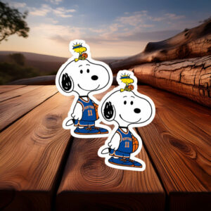 New York Knicks Snoopy Basketball Fan Sticker