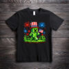 4th of July Gamer Pixel US Flag Patriotic T-Shirt