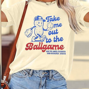 ALLTB Baseball Shirts for Women – Funny Baseball Mom Ballgame Graphic T-Shirt