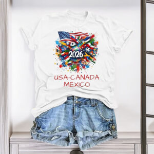 AMWIPE Soccer Cup 2026 Shirt for Women – USA Football Match Jersey T-Shirt