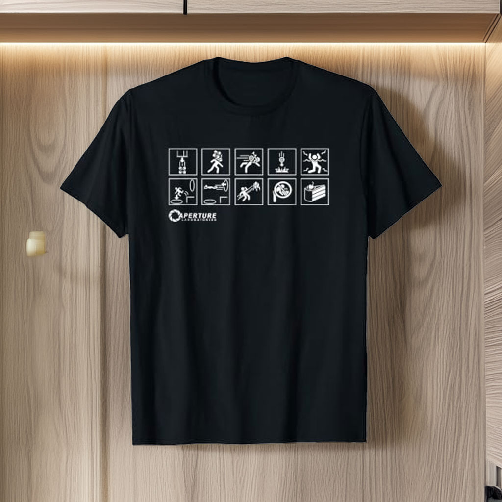 Aperture Labs Jump Into The Portal for Science Funny T-Shirt