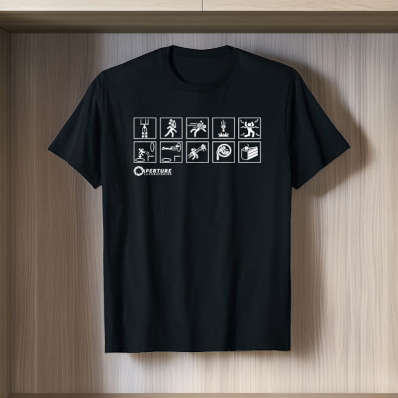 Aperture Labs Jump Into The Portal for Science Funny T-Shirt