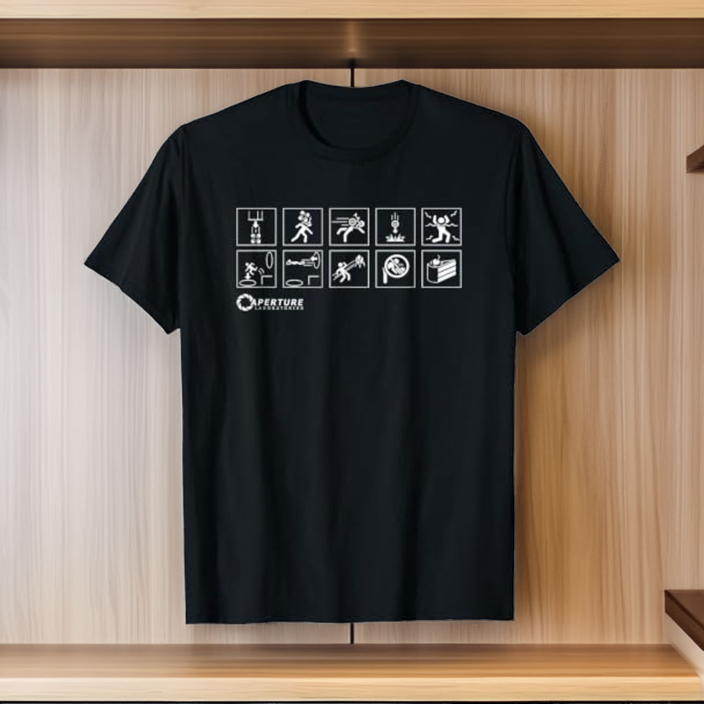 Aperture Labs Jump Into The Portal for Science Funny T-Shirt
