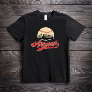 Baseball Fan Cityscape T-Shirt with Urban Skyline