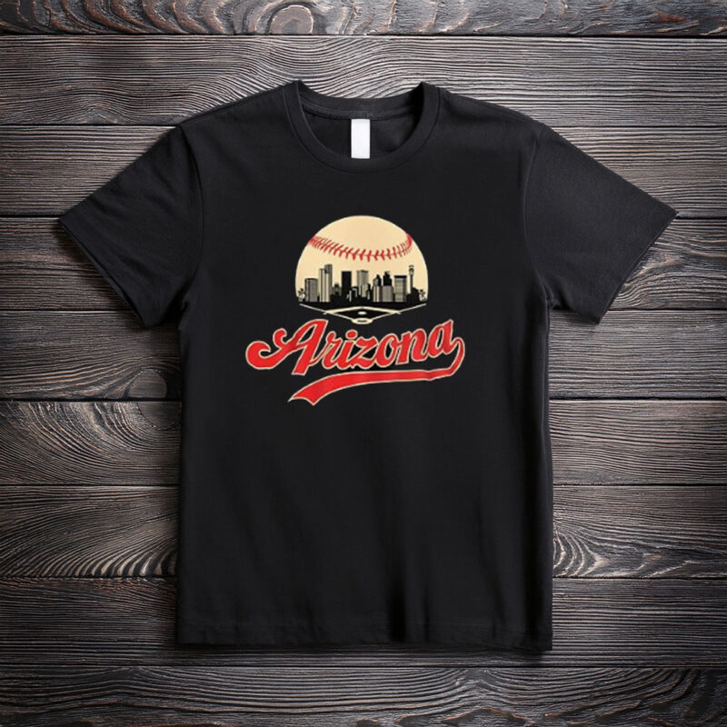 Baseball Fan Cityscape T-Shirt with Urban Skyline