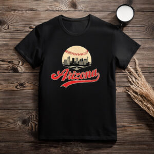 Baseball Fan Cityscape T-Shirt with Urban Skyline