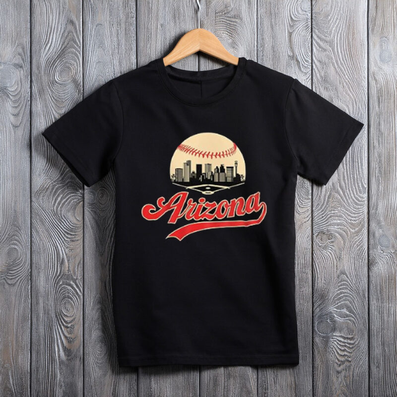 Baseball Fan Cityscape T-Shirt with Urban Skyline