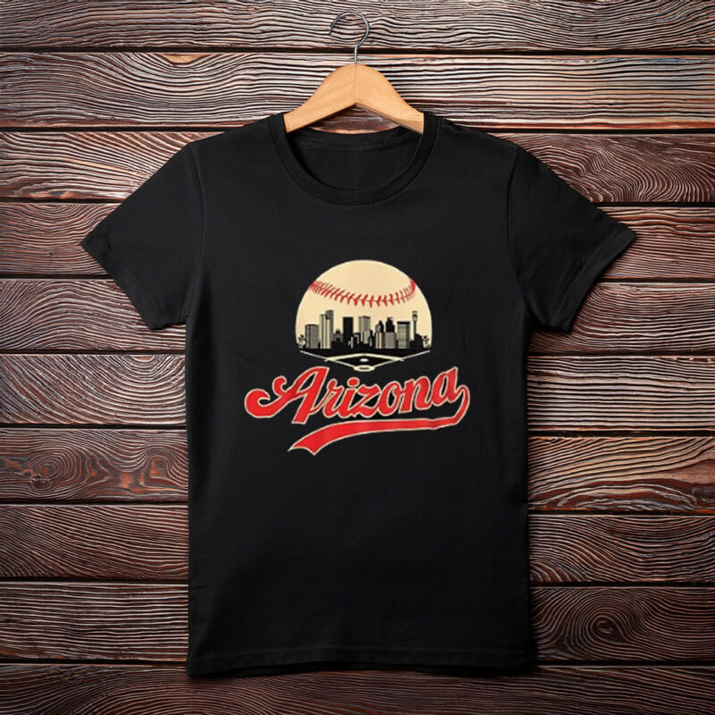 Baseball Fan Cityscape T-Shirt with Urban Skyline