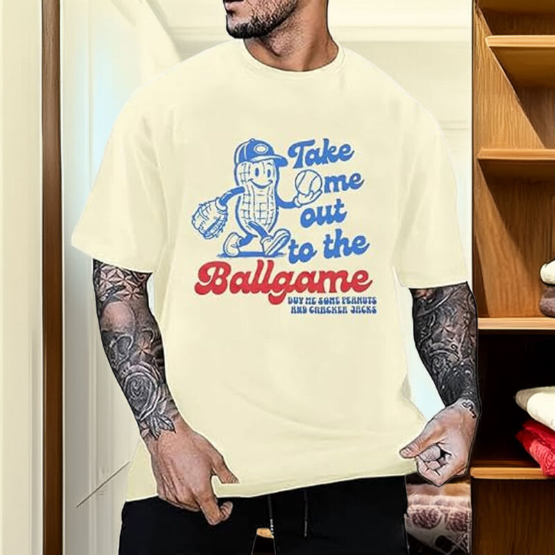 Baseball Shirts for Men – Take Me Out to the Ballgame Graphic T-Shirt