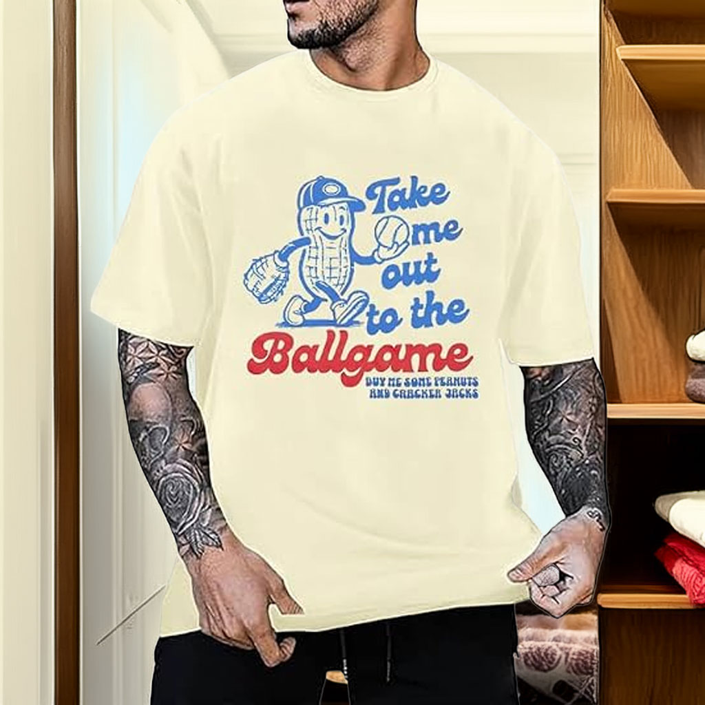 Baseball Shirts for Men – Take Me Out to the Ballgame Graphic T-Shirt