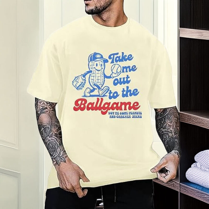 Baseball Shirts for Men – Take Me Out to the Ballgame Graphic T-Shirt