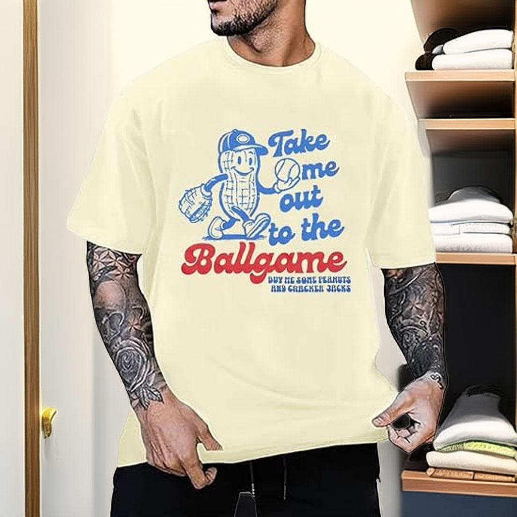 Baseball Shirts for Men – Take Me Out to the Ballgame Graphic T-Shirt