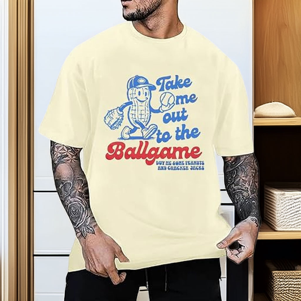 Baseball Shirts for Men – Take Me Out to the Ballgame Graphic T-Shirt