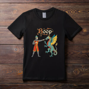 Boop Medieval Knight Dragon Funny Ren Faire T-Shirt