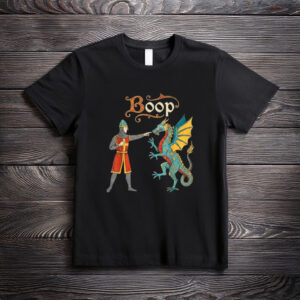 Boop Medieval Knight Dragon Funny Ren Faire T-Shirt