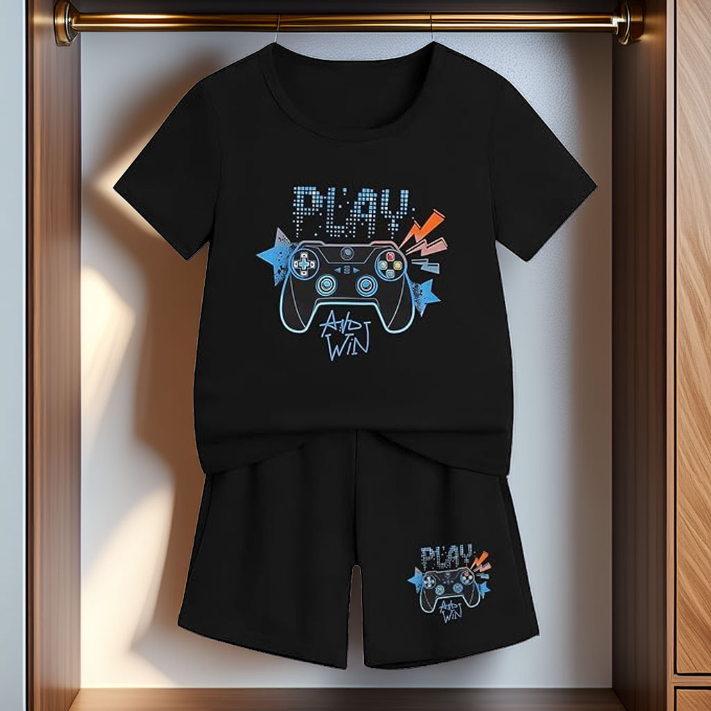 Cakaner Tween Boys Summer Clothes 2-Piece Short Sleeve Graphic T-Shirt Set