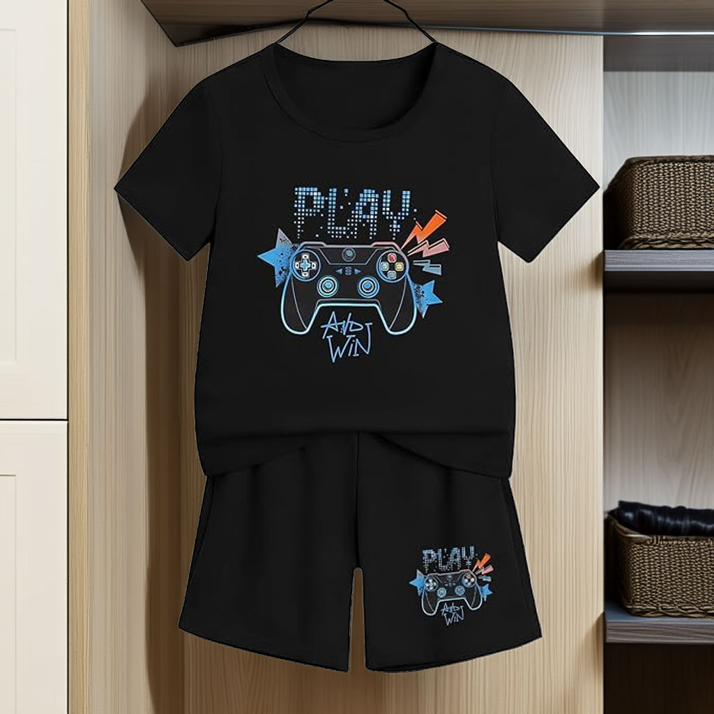 Cakaner Tween Boys Summer Clothes 2-Piece Short Sleeve Graphic T-Shirt Set