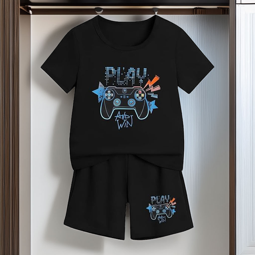Cakaner Tween Boys Summer Clothes 2-Piece Short Sleeve Graphic T-Shirt Set