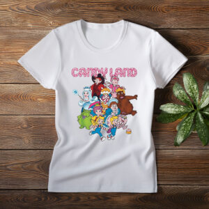 Candy Land Retro Game Characters Group Shot Logo T-Shirt