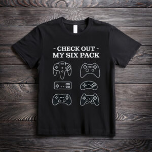 Check Out My Six Pack Funny Gamer Video Game T-Shirt