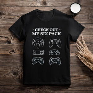 Check Out My Six Pack Funny Gamer Video Game T-Shirt