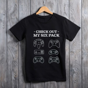 Check Out My Six Pack Funny Gamer Video Game T-Shirt