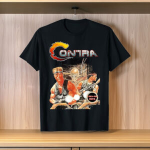 Contra Box Art Retro Arcade Gamer Classic 80s Battle Scene T-Shirt