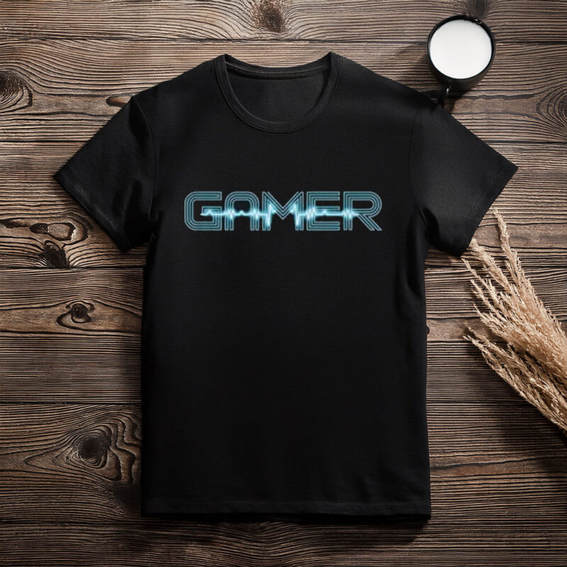 Cool Gamer Heartbeat Video Games T-Shirt