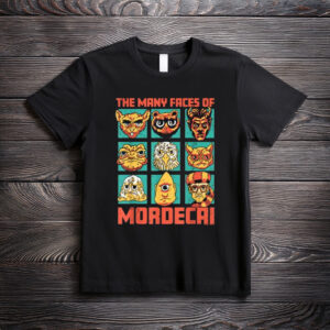DCC Many Faces of Mordecai Grid Funny Gamer Series Book T-Shirt