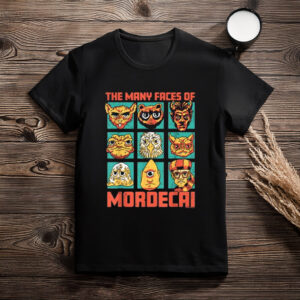 DCC Many Faces of Mordecai Grid Funny Gamer Series Book T-Shirt