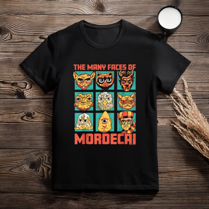 DCC Many Faces of Mordecai Grid Funny Gamer Series Book T-Shirt