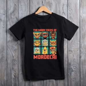 DCC Many Faces of Mordecai Grid Funny Gamer Series Book T-Shirt