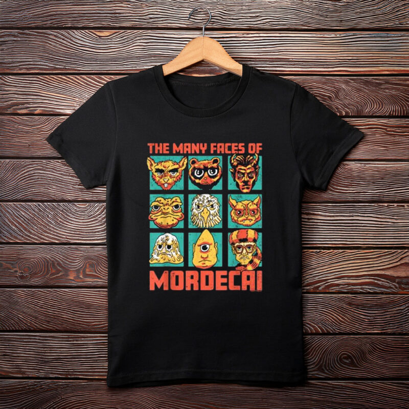 DCC Many Faces of Mordecai Grid Funny Gamer Series Book T-Shirt