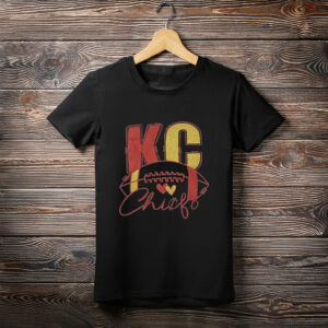 Football Shirt for Women – Game Day Football Heart Sports T-Shirt