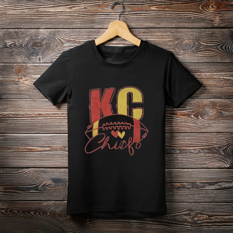Football Shirt for Women – Game Day Football Heart Sports T-Shirt