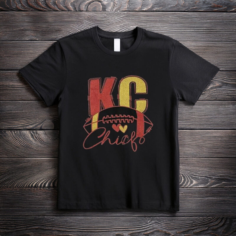 Football Shirt for Women – Game Day Football Heart Sports T-Shirt