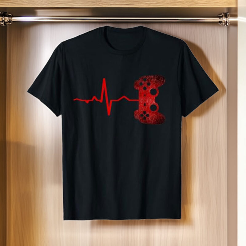 Gamer Heartbeat Gamer Gaming Video Games Boys Teen T-Shirt