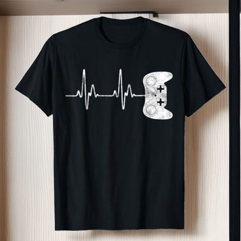 Gamer Heartbeat Shirt – Young Men Teen Boy Gaming Game Lover T-Shirt