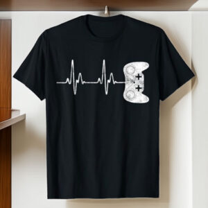 Gamer Heartbeat Shirt – Young Men Teen Boy Gaming Game Lover T-Shirt