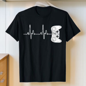 Gamer Heartbeat Shirt – Young Men Teen Boy Gaming Game Lover T-Shirt
