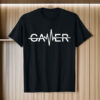 Gamer Heartbeat Video Games Graphic T-Shirt Small